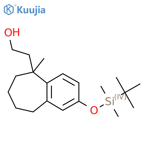 2-(2-((Tert-Butyldimethylsilyl)oxy)-5-methyl-6,7,8,9-tetrahydro-5H-benzo[7]annulen-5-yl)ethanol structure