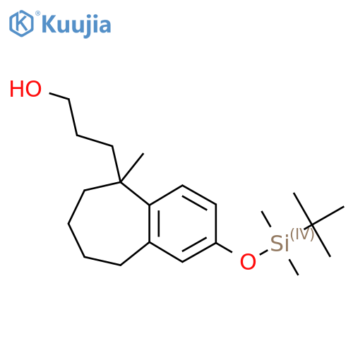 3-(2-((Tert-Butyldimethylsilyl)oxy)-5-methyl-6,7,8,9-tetrahydro-5H-benzo[7]annulen-5-yl)propan-1-ol structure