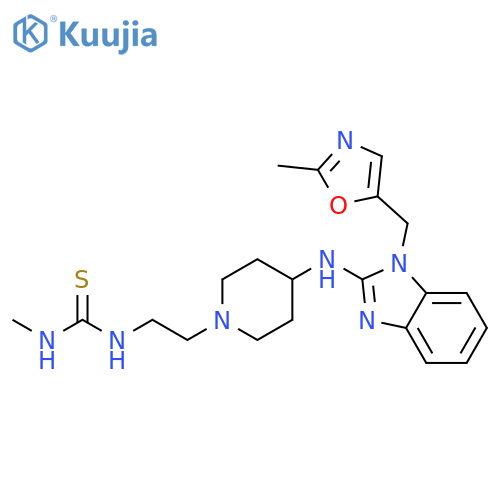 Thiourea,N-methyl-N'-[2-[4-[[1-[(2-methyl-5-oxazolyl)methyl]-1H-benzimidazol-2-yl]amino]-1-piperidinyl]ethyl]- structure