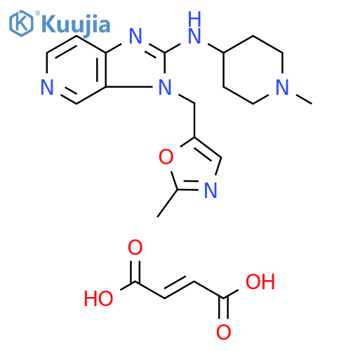 3H-Imidazo[4,5-c]pyridin-2-amine, 3-[(2-methyl-5-oxazolyl)methyl]-N-(1-methyl-4-piperidinyl)-, (2E)-2-butenedioate (2:3) structure