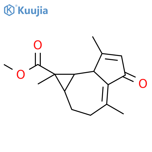 methyl (1aS,7aS,7bS)-1a,2,3,5,7a,7b-hexahydro-1,4,7-trimethyl-5-oxo-1H-cycloprop[e]azulene-1-carboxylate structure