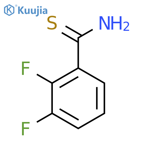 2,3-difluorobenzene-1-carbothioamide structure