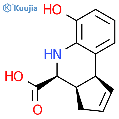 (3Ar,4s,9bs)-6-hydroxy-3a,4,5,9b-tetrahydro-3h-cyclopentacquinoline-4-carboxylic acid structure