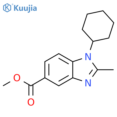 Methyl 1-cyclohexyl-2-methyl-1,3-benzodiazole-5-carboxylate structure