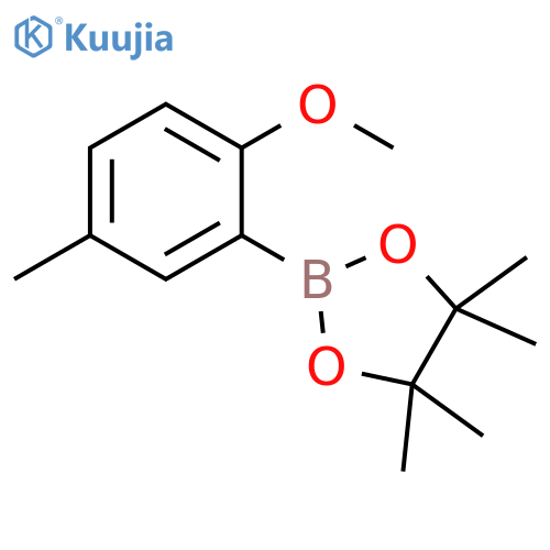 2-(2-Methoxy-5-methylphenyl)-4,4,5,5-tetramethyl-1,3,2-dioxaborolane structure