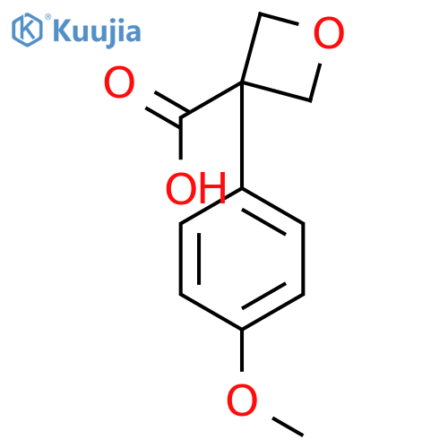 3-(4-Methoxyphenyl)oxetane-3-carboxylic acid structure