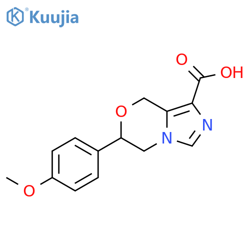 6-(4-Methoxy-phenyl)-5,6-dihydro-8H-imidazo[5,1-c][1,4]oxazine-1-carboxylic acid structure