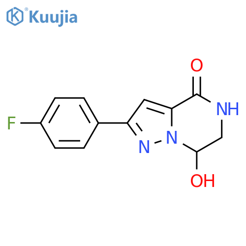 2-(4-Fluoro-phenyl)-7-hydroxy-6,7-dihydro-5H-pyrazolo[1,5-a]pyrazin-4-one structure