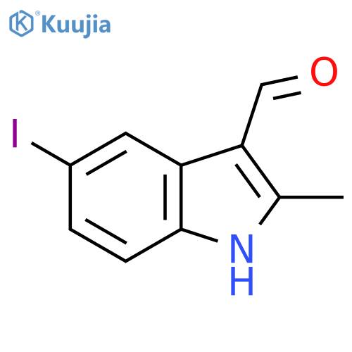 5-iodo-2-methyl-1H-indole-3-carbaldehyde structure