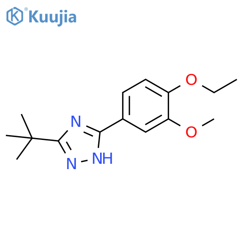 3-tert-Butyl-5-(4-ethoxy-3-methoxy-phenyl)-1H-[1,2,4]triazole structure
