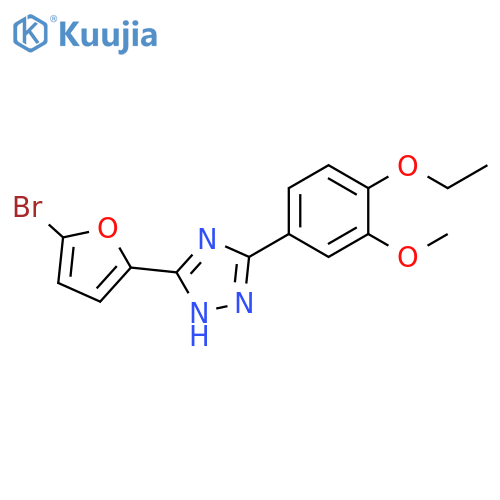 3-(5-Bromo-furan-2-yl)-5-(4-ethoxy-3-methoxy-phenyl)-1H-[1,2,4]triazole structure