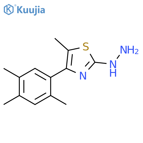 [5-Methyl-4-(2,4,5-trimethyl-phenyl)-thiazol-2-yl]-hydrazine structure
