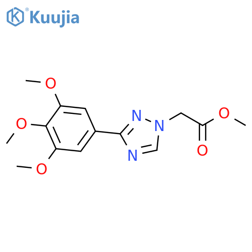 [3-(3,4,5-Trimethoxy-phenyl)-[1,2,4]triazol-1-yl]-acetic acid methyl ester structure