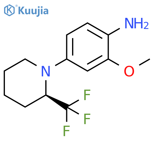 (R)-2-Methoxy-4-(2-trifluoromethyl-piperidin-1-yl)-aniline structure