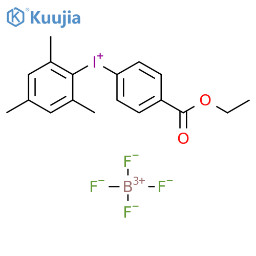 (4-(Ethoxycarbonyl)phenyl)(mesityl)iodonium tetrafluoroborate structure