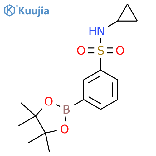 N-cyclopropyl-3-(tetramethyl-1,3,2-dioxaborolan-2-yl)benzene-1-sulfonamide structure