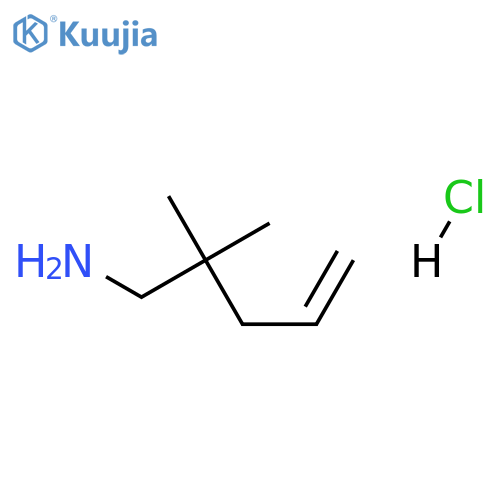 2,2-dimethylpent-4-en-1-amine hydrochloride structure