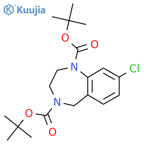 DI-Tert-butyl 8-chloro-2,3-dihydro-1H-benzo[E][1,4]diazepine-1,4(5H)-dicarboxylate structure