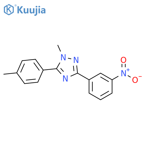 1-METHYL-3-(3-NITROPHENYL)-5-(P-TOLYL)-1H-1,2,4-TRIAZOLE structure