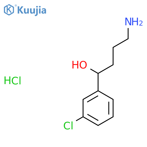 4-Amino-1-(3-chlorophenyl)butan-1-ol hydrochloride structure