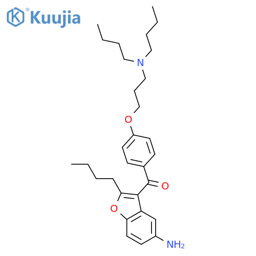 (5-Amino-2-butyl-3-benzofuranyl)4-3-(dibutylamino)propoxyphenylmethanone structure