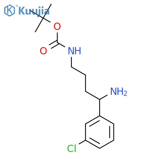 Tert-butyl (4-amino-4-(3-chlorophenyl)butyl)carbamate structure