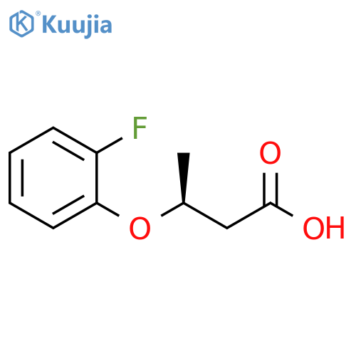(3S)-3-(2-fluorophenoxy)butanoic acid structure