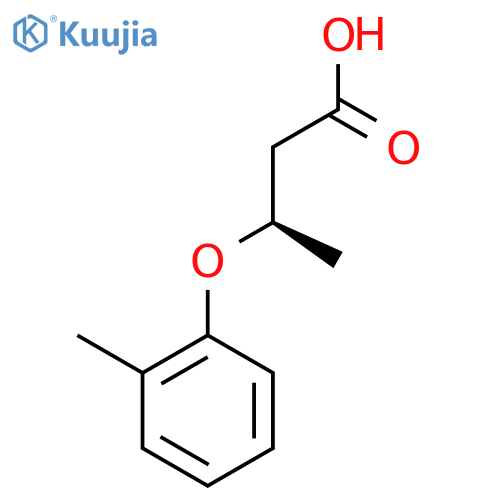 (3R)-3-(2-methylphenoxy)butanoic acid structure
