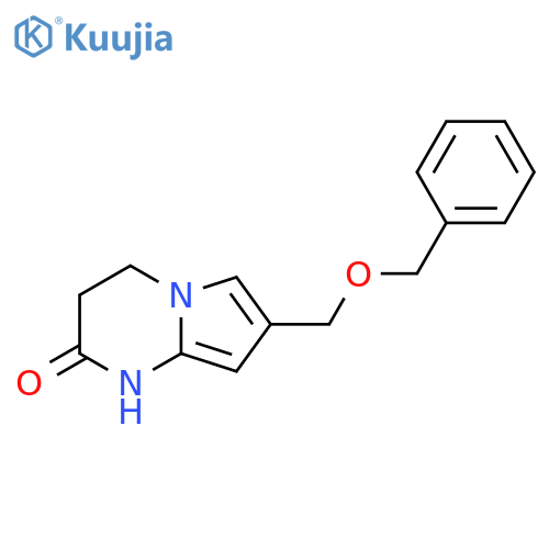 7-((Benzyloxy)methyl)-3,4-dihydropyrrolo[1,2-a]pyrimidin-2(1H)-one structure