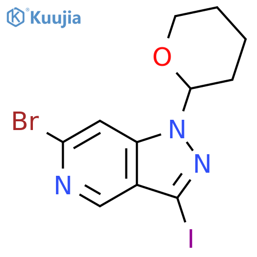 6-Bromo-1-(tetrahydro-2H-pyran-2-yl)-3-iodo-1H-pyrazolo4,3-cpyridine structure