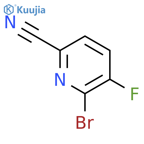 2-Bromo-3-fluoropyridine-6-carbonitrile structure