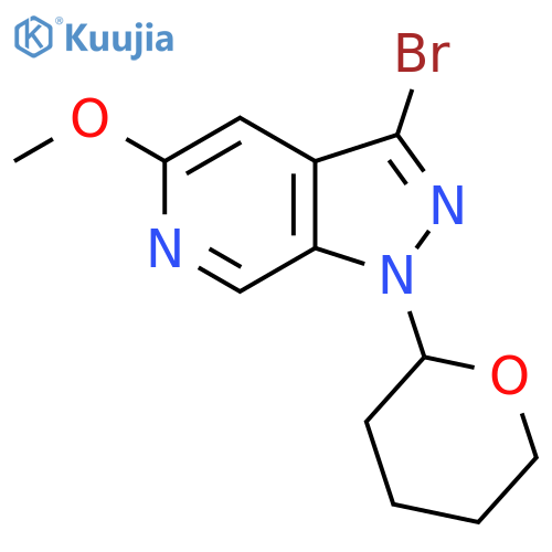 3-Bromo-1-(tetrahydro-2H-pyran-2-yl)-5-methoxy-1H-pyrazolo3,4-cpyridine structure