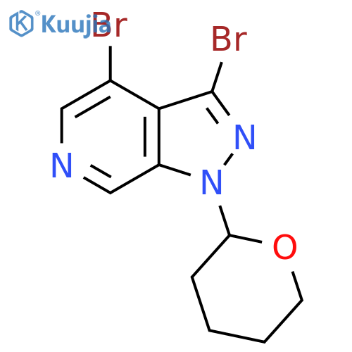 3,4-Dibromo-1-(tetrahydro-2H-pyran-2-yl)-1H-pyrazolo3,4-cpyridine structure