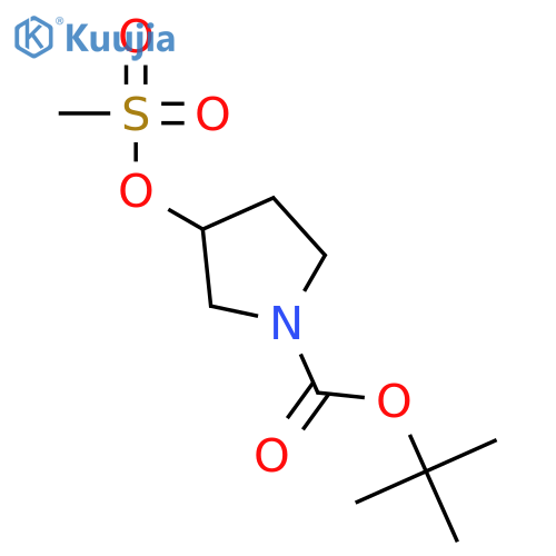 Tert-Butyl 3-((methylsulfonyl)oxy)pyrrolidine-1-carboxylate structure