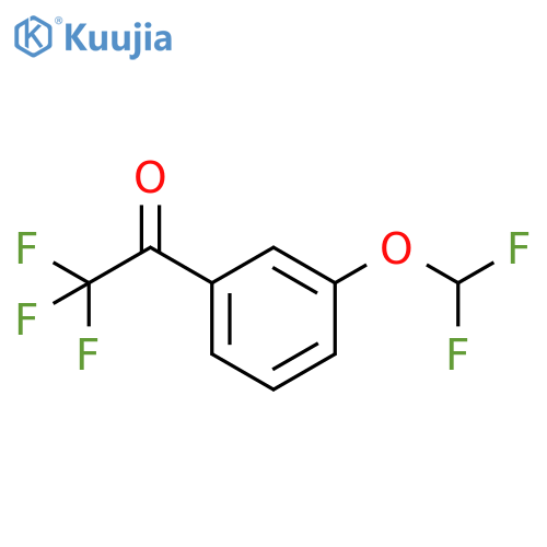 1-3-(difluoromethoxy)phenyl-2,2,2-trifluoroethan-1-one structure