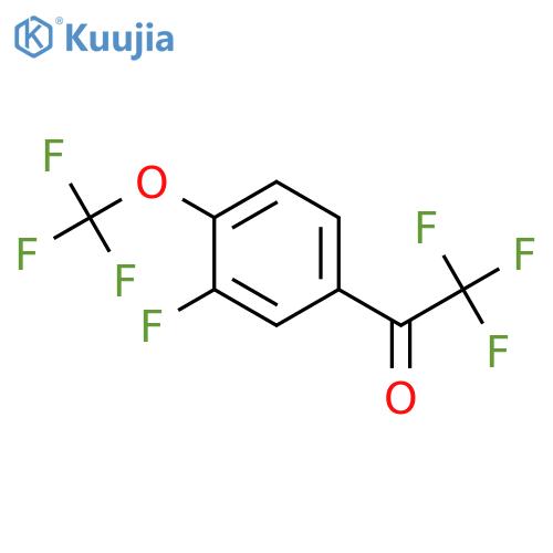 2,2,2-trifluoro-1-[3-fluoro-4-(trifluoromethoxy)phenyl]ethanone structure