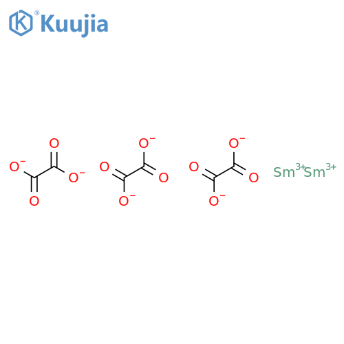 Ethanedioic acid,samarium(3+) salt, hydrate (3:2:10) structure