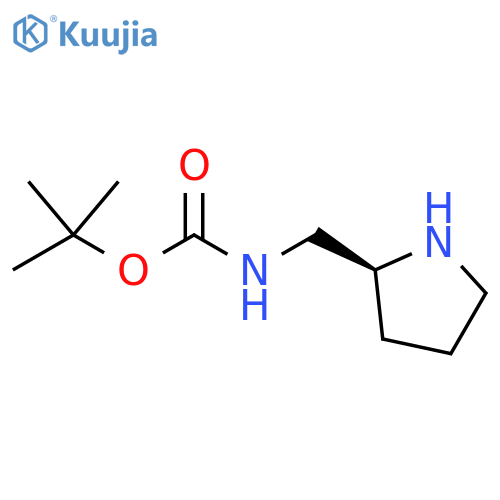 tert-butyl N-[(2S)-pyrrolidin-2-ylmethyl]carbamate structure