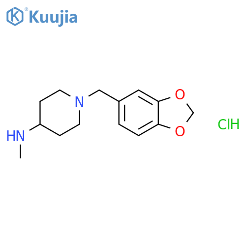 1-(Benzo[d][1,3]dioxol-5-ylmethyl)-N-methylpiperidin-4-amine hydrochloride structure