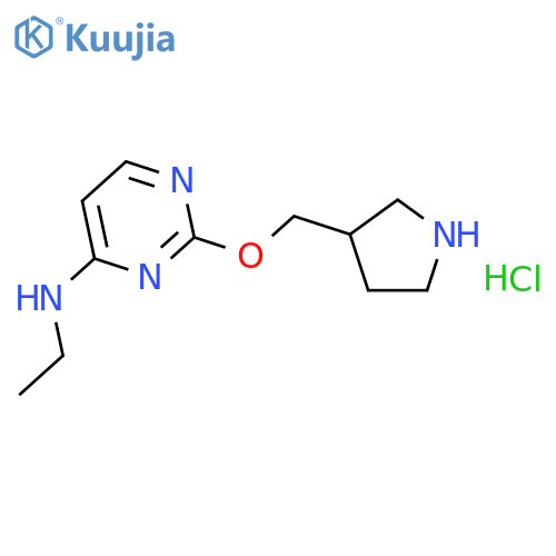 N-Ethyl-2-(pyrrolidin-3-ylmethoxy)pyrimidin-4-amine hydrochloride structure