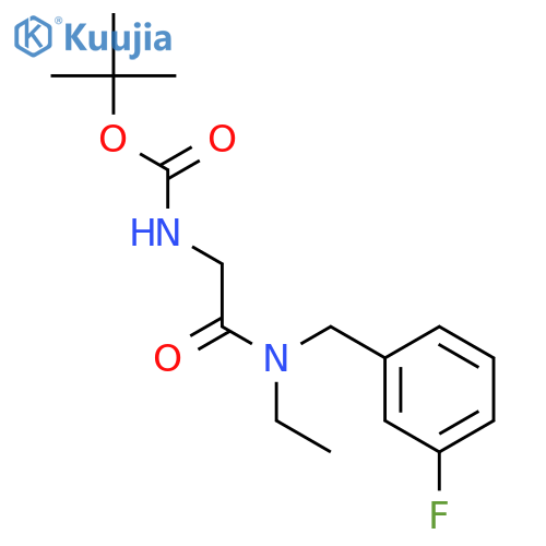tert-Butyl (2-(ethyl(3-fluorobenzyl)amino)-2-oxoethyl)carbamate structure