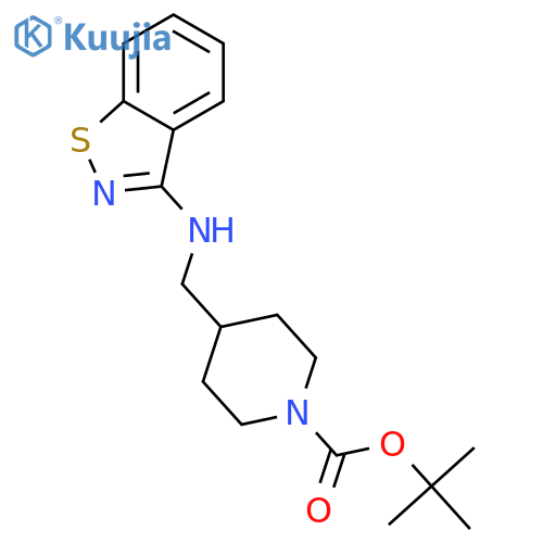 tert-Butyl 4-((benzo[d]isothiazol-3-ylamino)methyl)piperidine-1-carboxylate structure