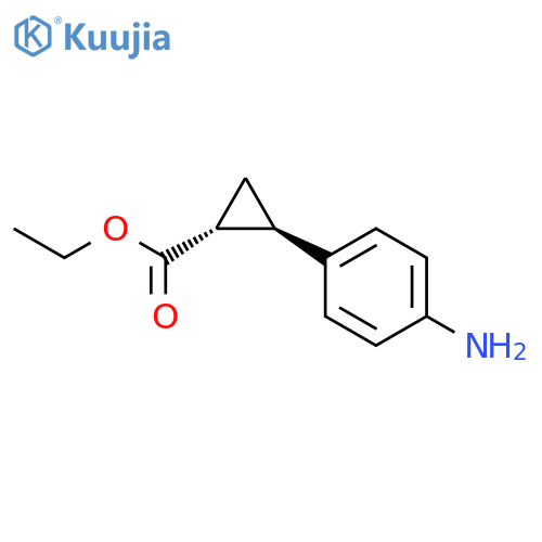 Cyclopropanecarboxylic acid, 2-(4-aminophenyl)-, ethyl ester,(1R,2R)-rel- structure