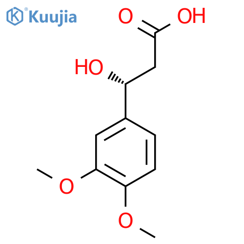 (3R)-3-(3,4-dimethoxyphenyl)-3-hydroxypropanoic acid structure