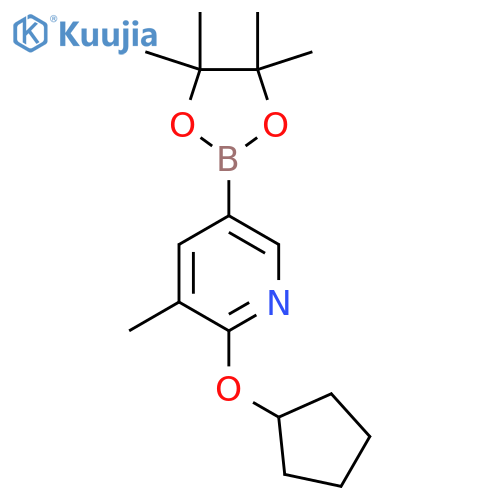 2-Cyclopentyloxy-3-methyl-5-(4,4,5,5-tetramethyl-[1,3,2]dioxaborolan-2-yl)-pyridine structure