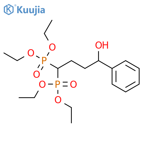 Phosphonic acid, (4-hydroxy-4-phenylbutylidene)bis-, tetraethyl ester structure