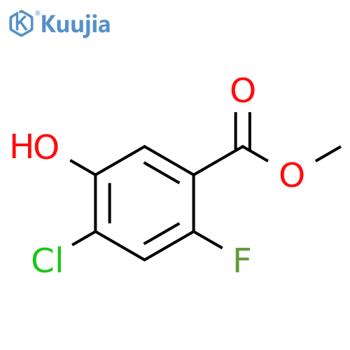 4-Chloro-2-fluoro-5-hydroxy-benzoic acid methyl ester structure