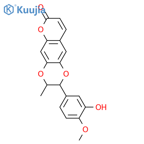 2-(3,4-Dihydroxy-5-methoxyphenyl)-2,3-dihydro-3-(hydroxymethyl)-7H-pyrano[2,3-g]-1,4-benzodioxin-7-one; (7'RS,8'RS)-form, 3',9'-Dideoxy, 5'-O-de-Me, O4'-Me structure