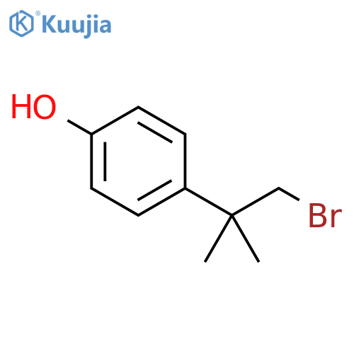 4-(1-bromo-2-methylpropan-2-yl)phenol structure