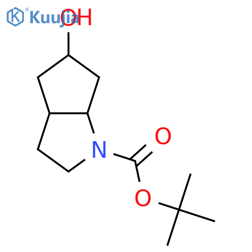 tert-butyl 5-hydroxy-octahydrocyclopenta[b]pyrrole-1-carboxylate structure
